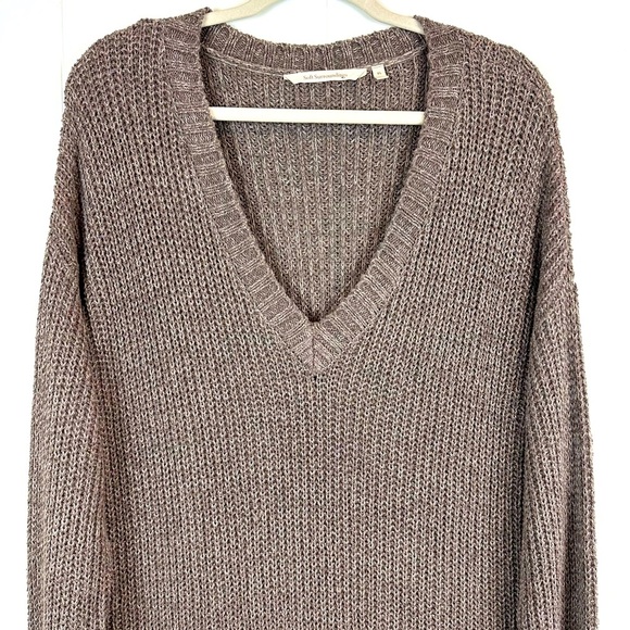 Soft Surroundings Chunky Oversized Brown Boyfriend Pulover Sweater Size XL🔥 - Picture 3 of 7